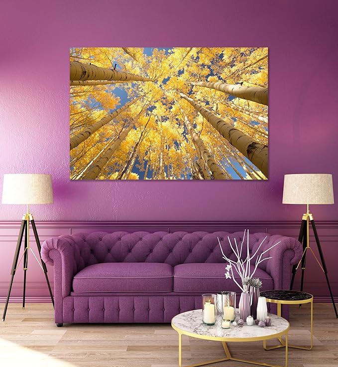 Nature Wall Art Prints - Ocean Forest Mountain Lake Canvas Landscapes - Small to Extra Large Living Room Bedroom Kitchen Bathroom Décor (Reaching for the Sky, 24L" x 36W")