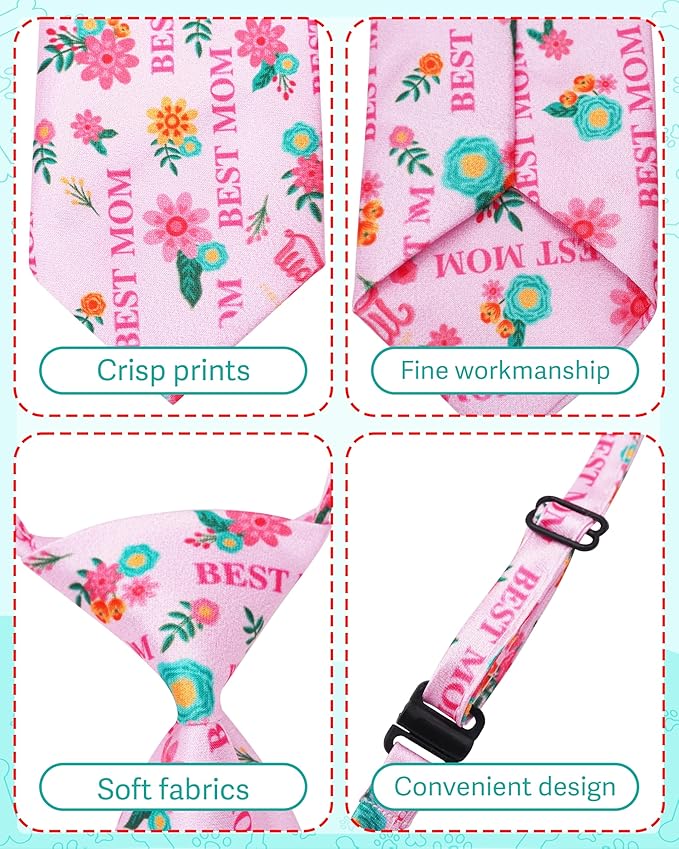 PET SHOW 10 Pack Holiday Dog Ties Neckties for Large Medium Dogs Adjustable Grooming Accessories Neck Ties Bowties Girl Boy Pets Festival Costumes Puppy Wedding Party Gift Favor