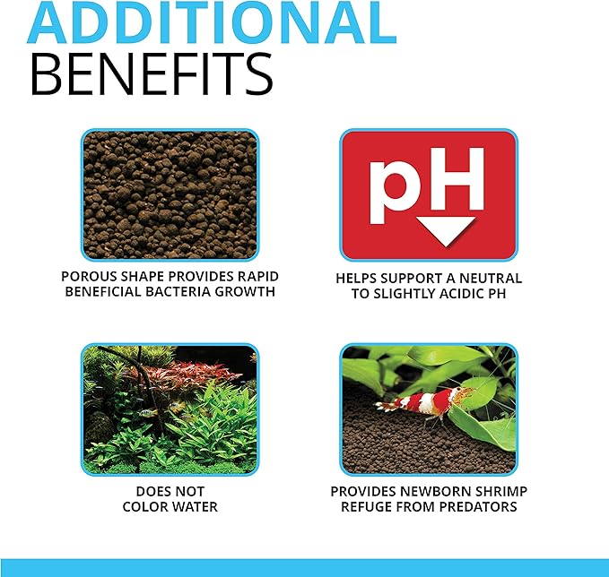 Fluval 12693 Plant and Shrimp Stratum for Freshwater Fish Tanks, 4.4 lbs. – Aquarium Substrate for Strong Plant Growth, Supports Neutral to Slightly Acidic pH