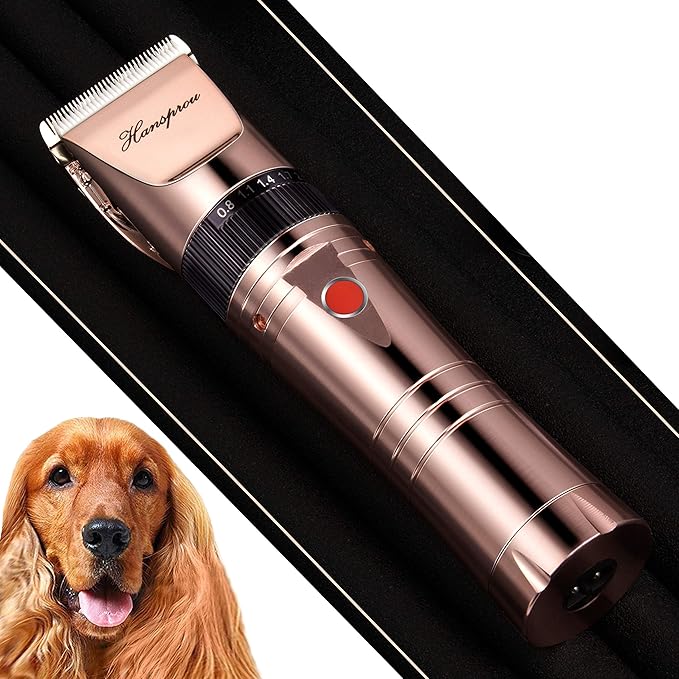 Dog Clippers for Grooming, Professional 5000mAh Battery Dog Trimmer for Thick Hair,Heavy Duty Cordless Dog Trimmer for Grooming, Low Noise with Guard Combs for Dog Cat