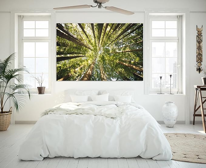 Nature Wall Art Prints - Ocean Forest Mountain Lake Canvas Landscapes - Small to Extra Large Living Room Bedroom Kitchen Bathroom Décor (Serenity in the Forest, 20L" x 30W")