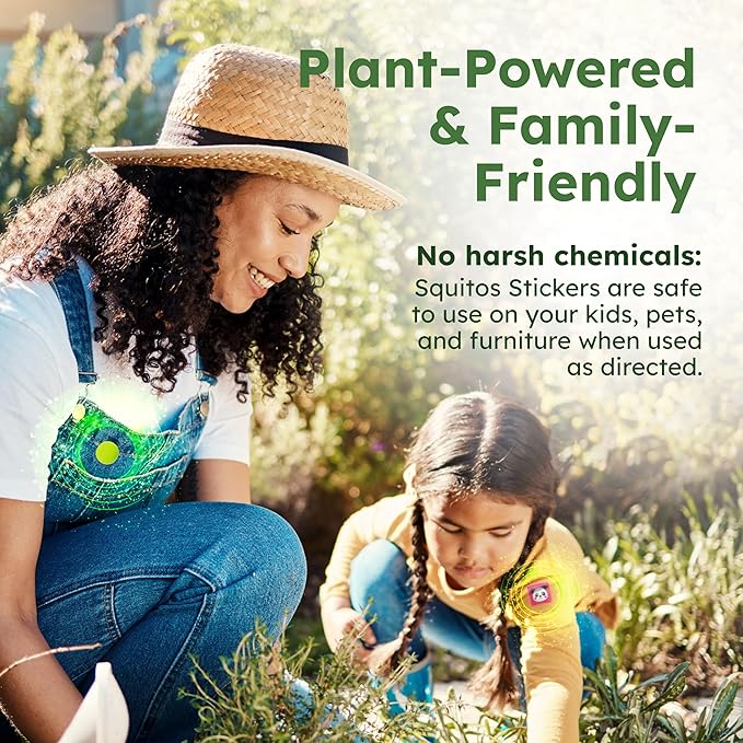 BugMD Squito Stickers Mosquito Repellent Patch Stickers for Adults (78 Patches), Safe & Effective Insect Repellent Patches for Toddlers, Kids, Camping, Beach & Outdoor Essentials