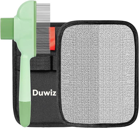 Pet Hair Removal Kit – Static Hair Removal Glove & Shedding Comb for Cats & Dogs, Removes Hair from Clothing, Furniture, Carpets & Bedding, Tackles Tangles, Fleas & Dander