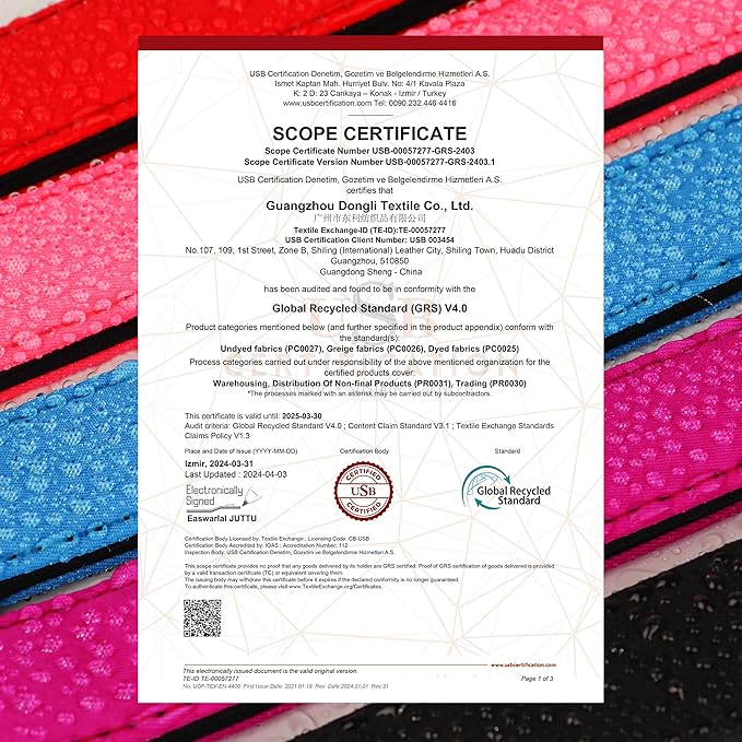 Didog Soft Padded Dog Collars for Medium Dogs, Colorful and Durable Dog Collar with Quick Release Buckle, Light and Breathable for Daily Walking, Purple, M