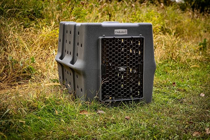 Dakota 283 Crate - Canine Rough and Tough Economy Kennel (Dark Granite, Large)