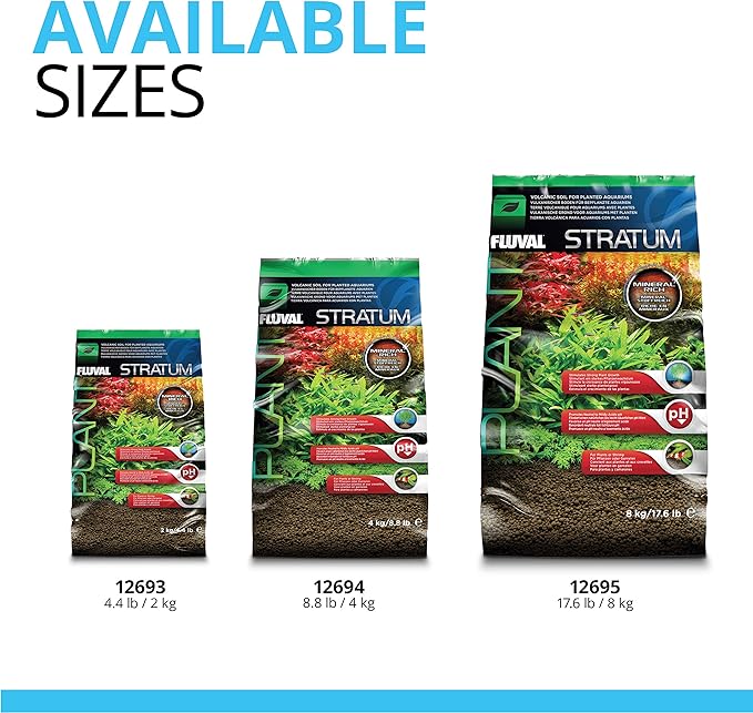 Fluval 12693 Plant and Shrimp Stratum for Freshwater Fish Tanks, 4.4 lbs. – Aquarium Substrate for Strong Plant Growth, Supports Neutral to Slightly Acidic pH
