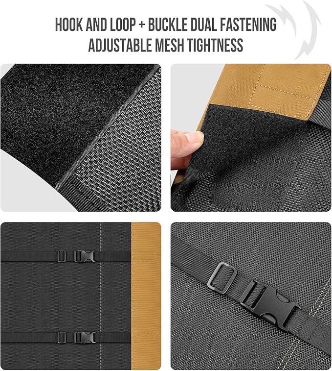 ONETIGRIS Elevated Dog Cot, Raised Bed for Medium Large Dogs Indoor Outdoor Cooling Elevated Dog Beds with Breathable Teslin Mesh and No-Slip Feet (Brown, Small)