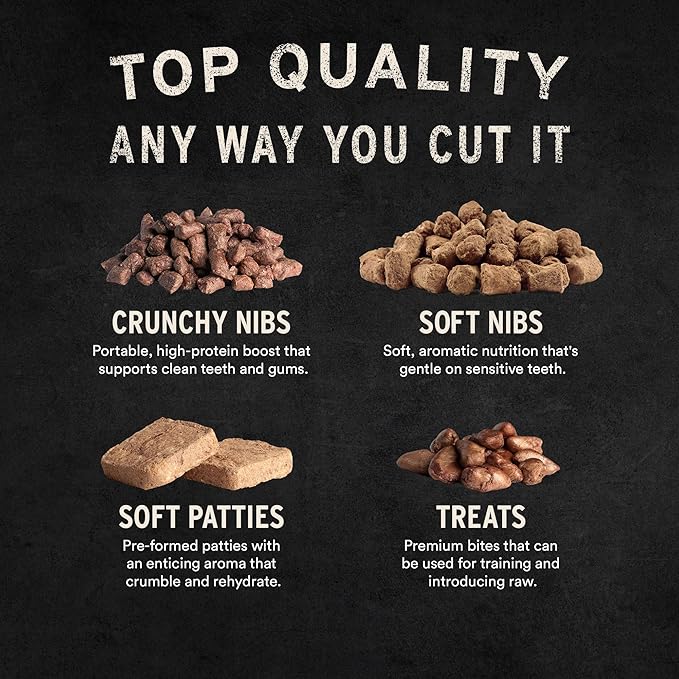 Vital Essentials Freeze-Dried Raw Pork Meal or Mixer Cat Food Soft Nibs | 99% Pork, Organs & Bone | 12 oz