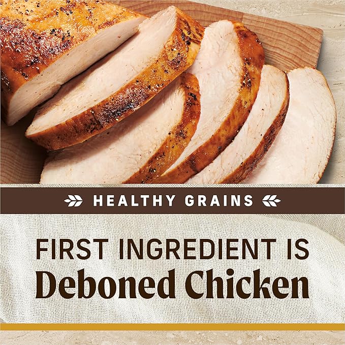 Merrick Healthy Grains Premium Adult Dry Dog Food, Wholesome And Natural Kibble With Chicken And Brown Rice - 25.0 lb. Bag