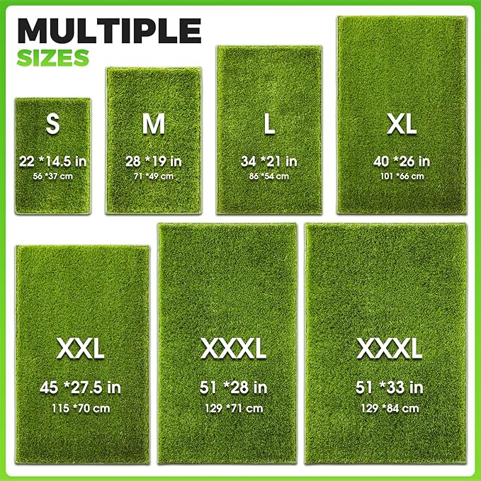 Hompet Artificial Grass for Dogs, 45"x27.5", Professional Dog Grass Mat, Easy to Clean with Drainage Holes, Potty Training Pad and Replacement Fake Grass Turf, Outdoor Rug Patio Lawn Decoration