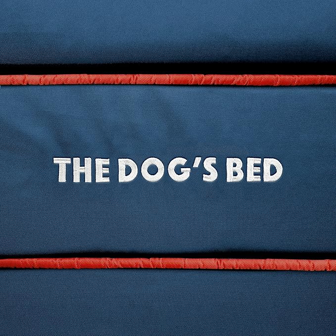 The Dog’s Bed, Large Blue Oxford with Red Trim USA Flag Dog Bed with Central Flag 36x27 Memory Foam, Pain Relief: Arthritis, Post Surgery,Waterproof Washable Cover, Veterinary Approved