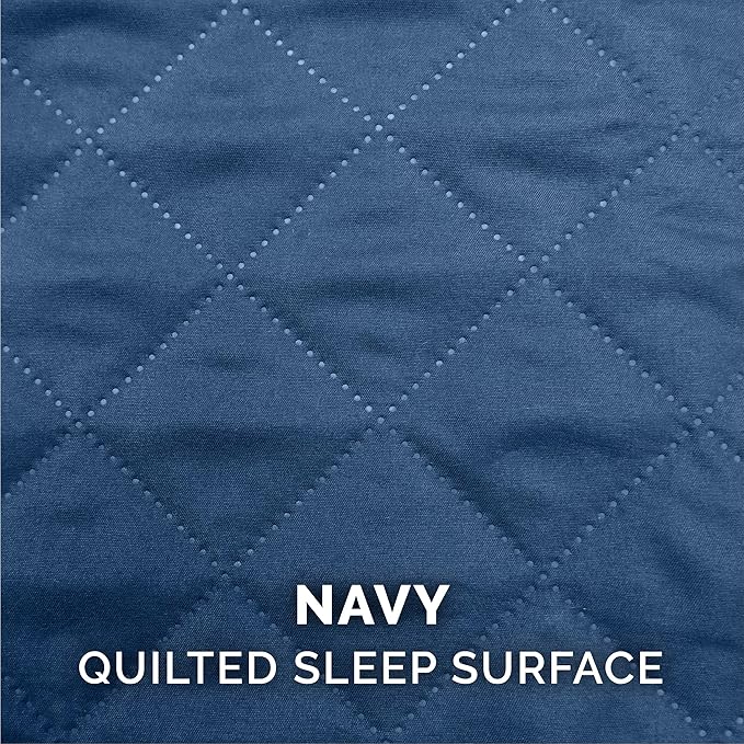 Furhaven Pillow Dog Bed for Large Dogs w/ Removable Bolsters & Washable Cover - Quilted Sofa - Navy (Blue), Jumbo/XL