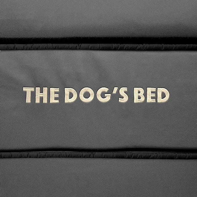 The Dog’s Bed, Orthopedic Standard Foam Waterproof Dog Bed with Standard Support, Large Grey with Black Trim, Waterproof, Supportive Dog Bed with Replaceable Covers, Veterinary Approved